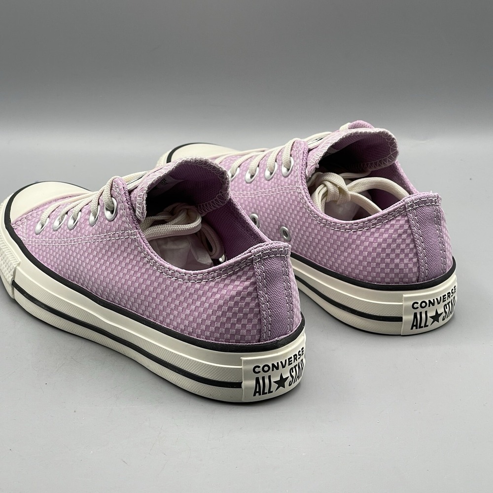 Converse Women's 5 Sneakers Purple Lavender Checked Low Top CTAS A11627C - Picture 8 of 10